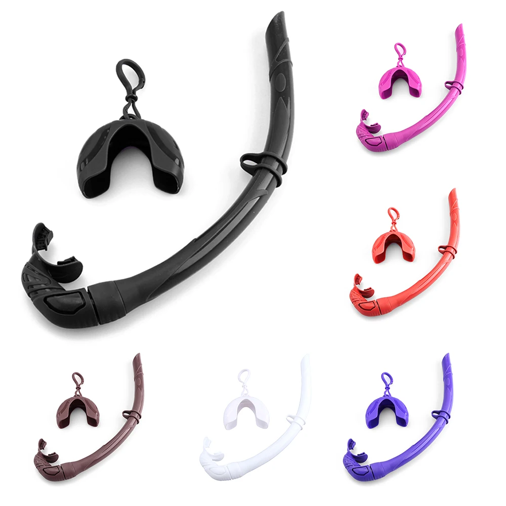 Silikon faltbarer Schnorchel mit kompaktem Aufbewahrung koffer Frauen Männer rollen Schnorchel nass Atems ch lauch zum Schnorcheln auf Image