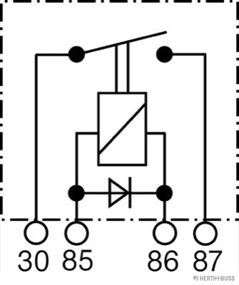 HERTH+BUSS ELPARTS Relais, Arbeitsstrom 75613102 4-polig Image