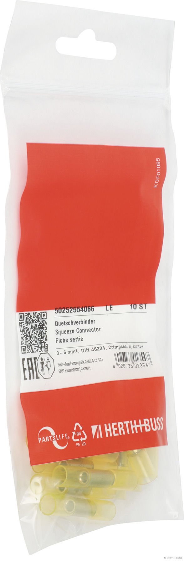 HERTH+BUSS ELPARTS Quetschverbinder 50252554066 10x Image