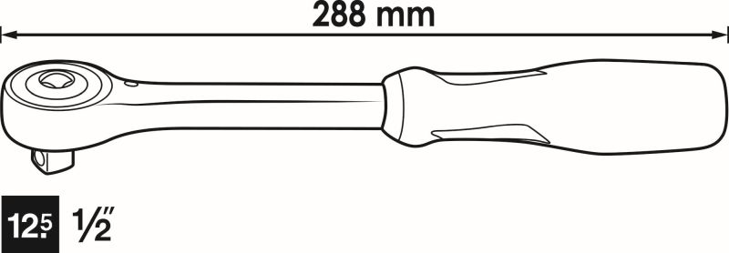 VIGOR Umschaltknarre 360° Drehgriff V5437 Image