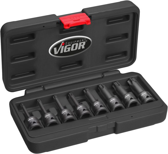 VIGOR Kraft-Stecknuss-Satz Impact screwdriver socket set for internal TORX® profile V7017