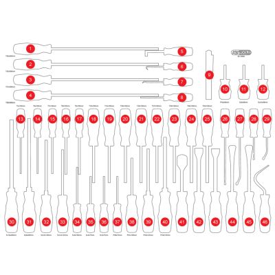KS TOOLS Schaumstoffeinlage, Sortimentskasten 821.0046-97 Image