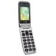 Doro 2424 GSM Mobiltelefon im eleganten Klappdesign Graphit/Silber