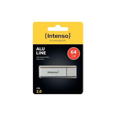 Intenso Speicherstick Alu Line, Hi-Speed USB 2.0, silber, Kapazität 64 GB