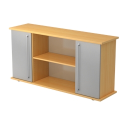 Hammerbacher-Sideboard 2 Türen 166cm RE Buche/Silber-VSB2T/6/S/RE Image