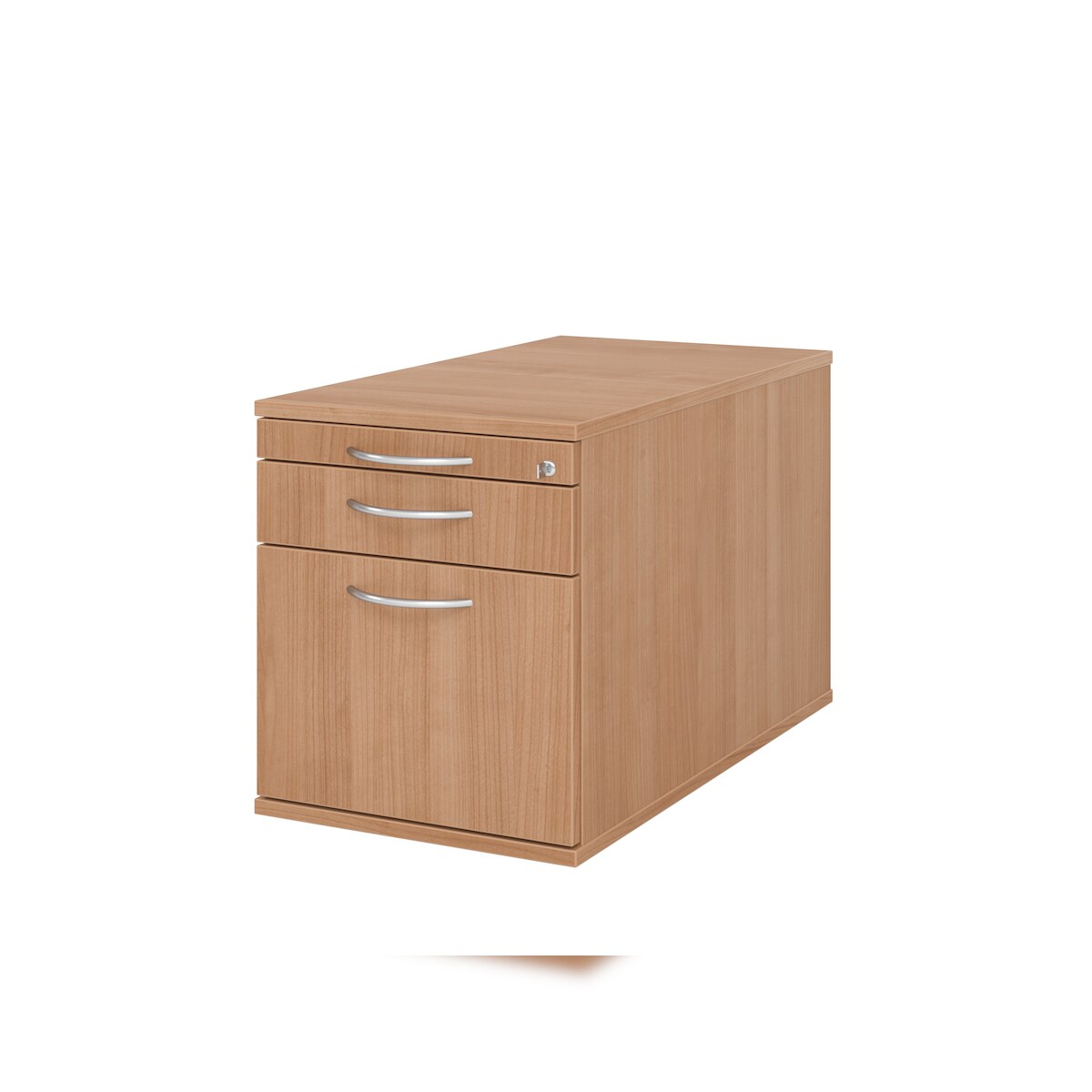 Hammerbacher-Rollcontainer 80cm,1Schub,1HR,Schl.BM Nussb.-VTC20/N/N/BM Image