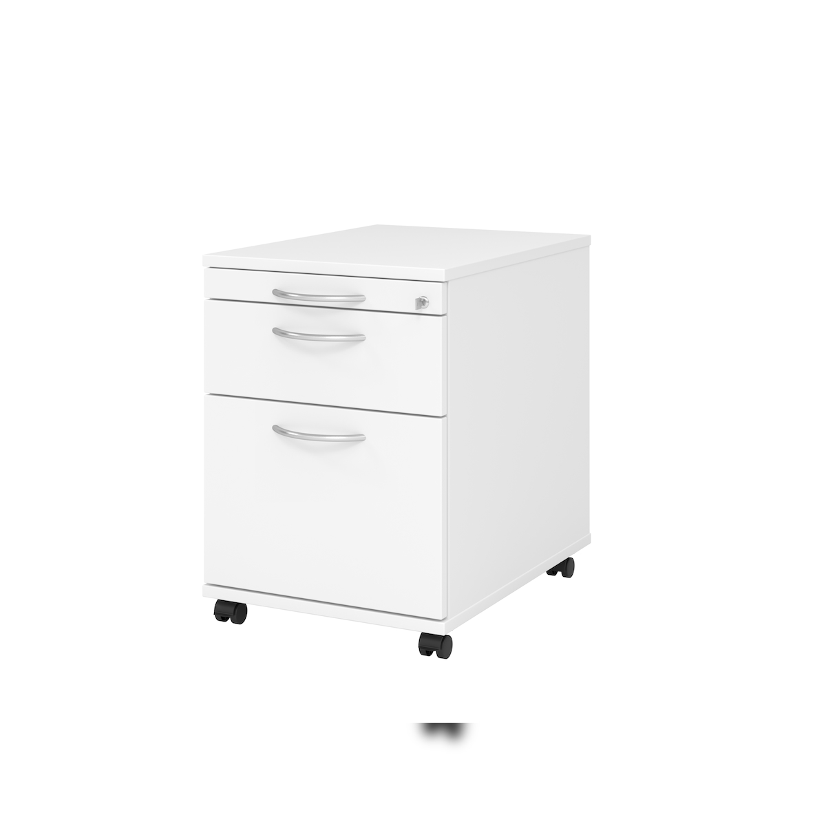 Hammerbacher-Rollcontainer 58cm,1Schub,1HR,Schl.BM Weiß-VAC20/W/W/BM Image