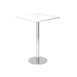Hammerbacher-Stehtisch 80x80cm Weiß/Chrom-VSTH88/W/C Image
