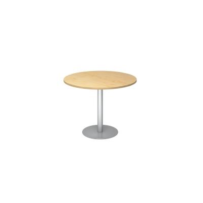 Hammerbacher-Besprechungstisch 100cm rund Ahorn/Silber-VSTF10/3/S Image