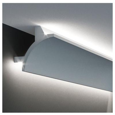 PROVISTON Lichtleiste Polyurethan 90 x 90 x 2000 mm Weiß Indirekte Beleuchtung Led-Beleuchtung Image