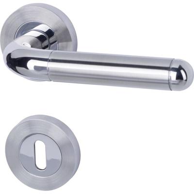Alpertec BB-Rosettengarnitur Solid 4 Edelstahl silber rund Beschläge Image