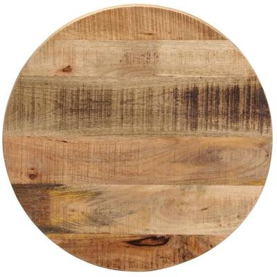 Vidaxl - Tischplatte ø 50x1,5 cm Rund Raues Massives Mangoholz Image