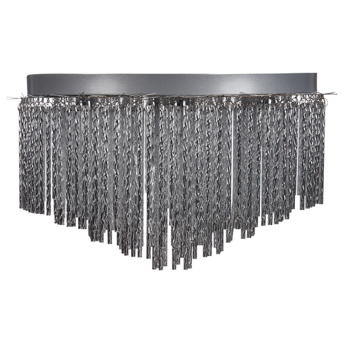 Kronleuchter Silber Metall Aluminium Stäbe Chrom-Finish Moderne Stil Wohnzimmer Beleuchtung