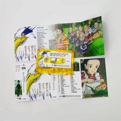 Classic Miyazaki Hayao Boy With Heron Music Tape Joe Hisaishi OST Album Cassettes Cosplay Recorder