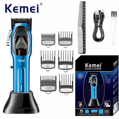 Kemei KM-1763 9000RPM Hair Clipper Powerful Hair Trimmers Electric Barber Hair Cutting Machine