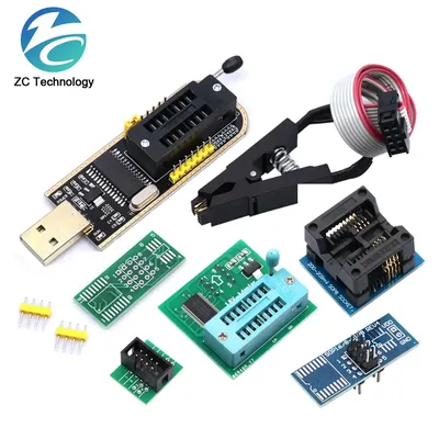 Original CH341 24 25 Series EEPROM Flash BIOS USB Programmer Module + SOIC8 SOP8 Test Clip For