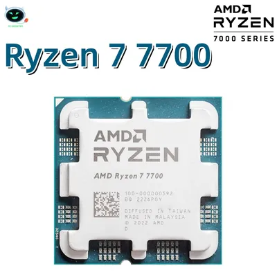 AMD Ryzen 7 7700 CPU R7 7700 CPU Processor 3.8GHz 8-Core 16-Thread 5NM L3=32M Socket AM5 Without