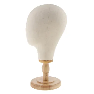 21'' Hair Wigs Extension Making Hats Caps Display Canvas Cork Block Mannequin Head Model Detachable