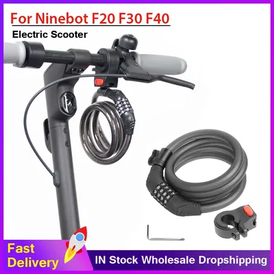 Anti-theft Chain Lock 4 Digit Password Cable Locks Electric Scooter for Ninebot F20 F30 F40 Zero 8X