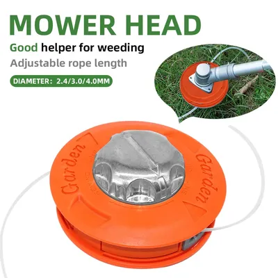 Universal M10 Aluminum Nylon Brush Mower Bump Spool Grass Trimmer 2 Lines Cutter Head Thread Line