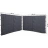 2 Seitenteile mit rv 250x192cm 350x192cm für Pavillon Nizza 3x4m Seitenwand dark Grey ral 7012