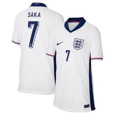 England Nike Stadion-Heimtrikot 2024 – Kinder mit Aufdruck Saka 7 Image