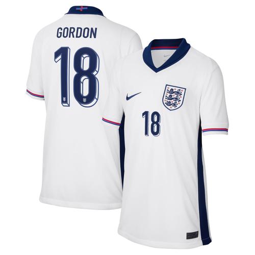 England Nike Stadion-Heimtrikot 2024 – Kinder mit Aufdruck Gordon 18