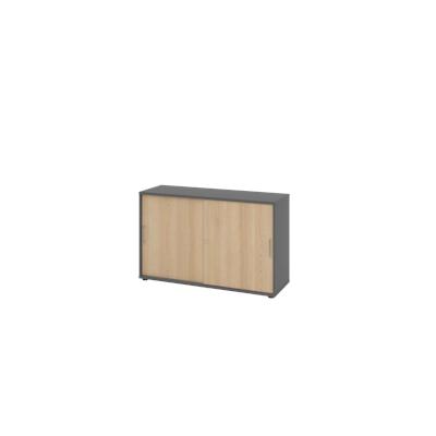Hammerbacher-Schiebetürenschrank 2 OH BS Graphit/Eiche-V1752S/G/E/BS Image