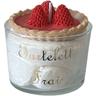 Provence Chic - Bougie parfumée tartelette aux fraises fabriquée en Provence