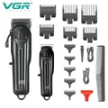 VGR tondeuse cheveux professionnelle tondeuse barbe Tondeuse à cheveux Professionnelle Machine de coupe de cheveux Rechargeable Barbier Tondeuse à cheveux Sans fil la Coupe de cheveux Tondeuse pour