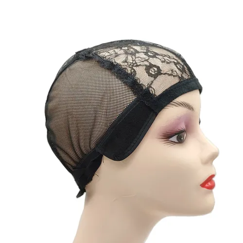 Bonnet de perruque 4 tailles pour la fabrication de perruques avec sangle réglable au dos, bonnet de tissage sans colle, filet pour cheveux de bonne qualité noir S/M/L