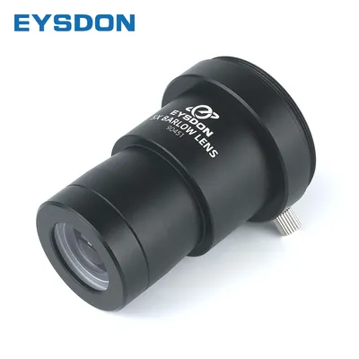 EYSDON 5X Barlow Lens 1.25" Metal Fully Coated Focal Length Extender For Astronomical Telescopes With M42 Camera T2 Threads