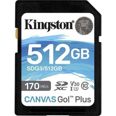 KINGSTON Speicherkarte "Canvas Go Plus SD 512GB" Speicherkarten Gr. 512 GB, schwarz