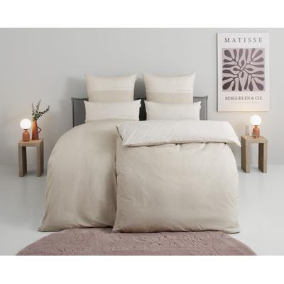Bettwäsche TOM TAILOR HOME "Henry", beige, B/L: 135cm x 200cm, , Renforcé, B/L: 80cm x 80cm, Renforcu00e9, Obermaterial: 100% Baumwolle, Bettwäsche, Bettwäsche aus Baumwolle, mit GRATIS-Zugabe: Sporthandtuch Image