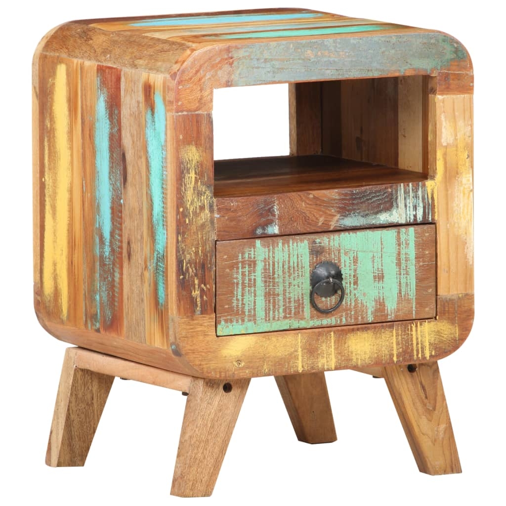 vidaXL Nachttisch 30x30x41 cm Recyceltes Massivholz Image