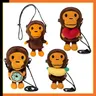 Borsa per cellulare scimmia borsa per telefono Milomonkey borsa a tracolla scimmia che tiene banane