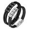 Bracciale personalizzato per papà, nomi personalizzati per la famiglia, braccialetti in pelle intrecciata da uomo incisi per uomo, regali per papà per lui, marito