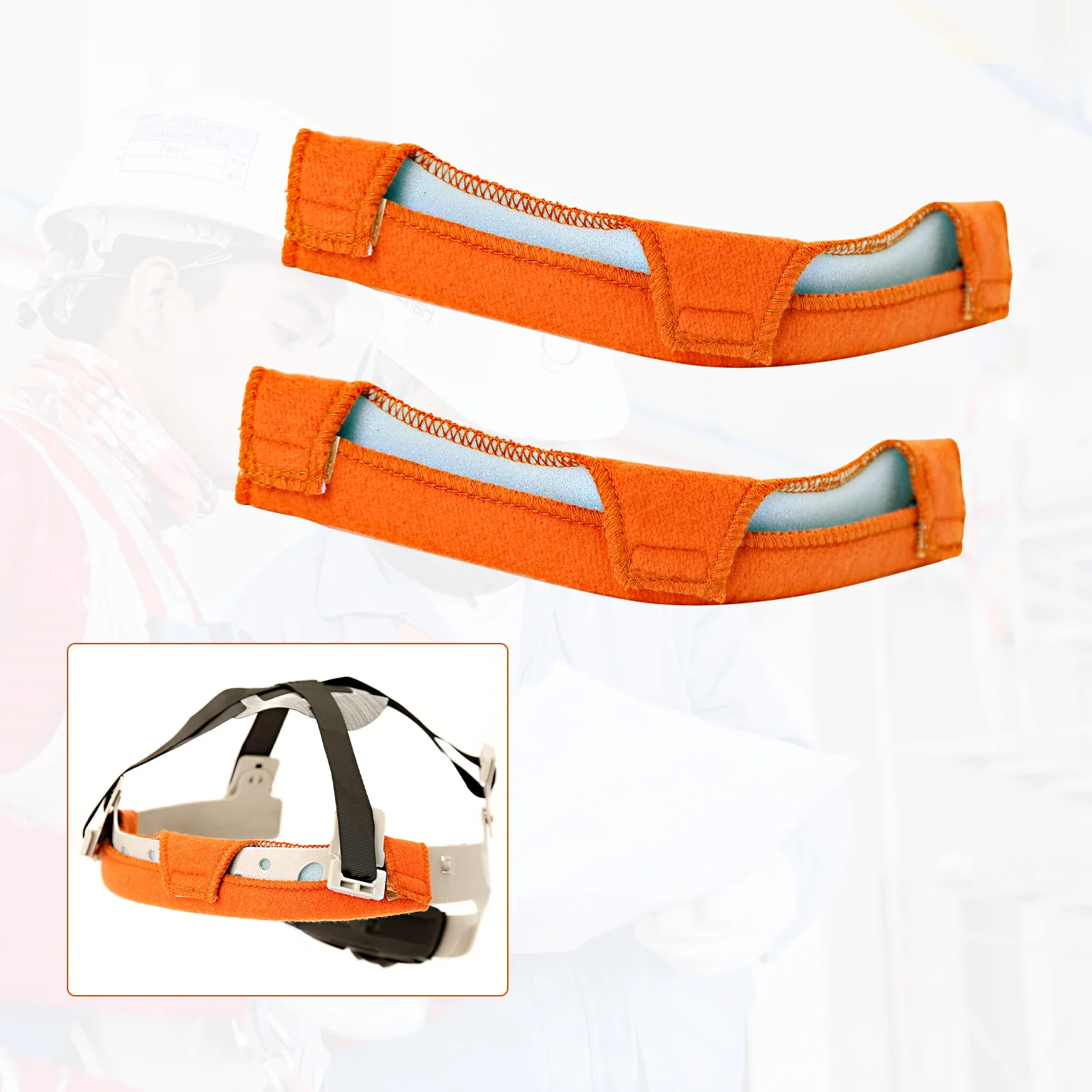 Universal Schutzhelm Schweißband Waschbar Baumwolle Schutzhelm Liner Helm Schweißen Antitranspirant Gürtel Wiederverwendbare Helm Zubehör Image