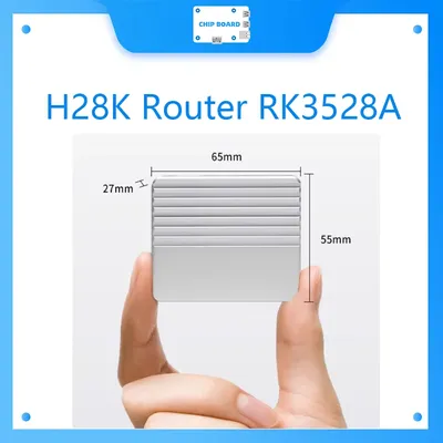 LinkStar-H28K-0408, Quad-Core, PCIE/RGMII Gigabit-Port RK3528A Metall CNC R2S Routing Image