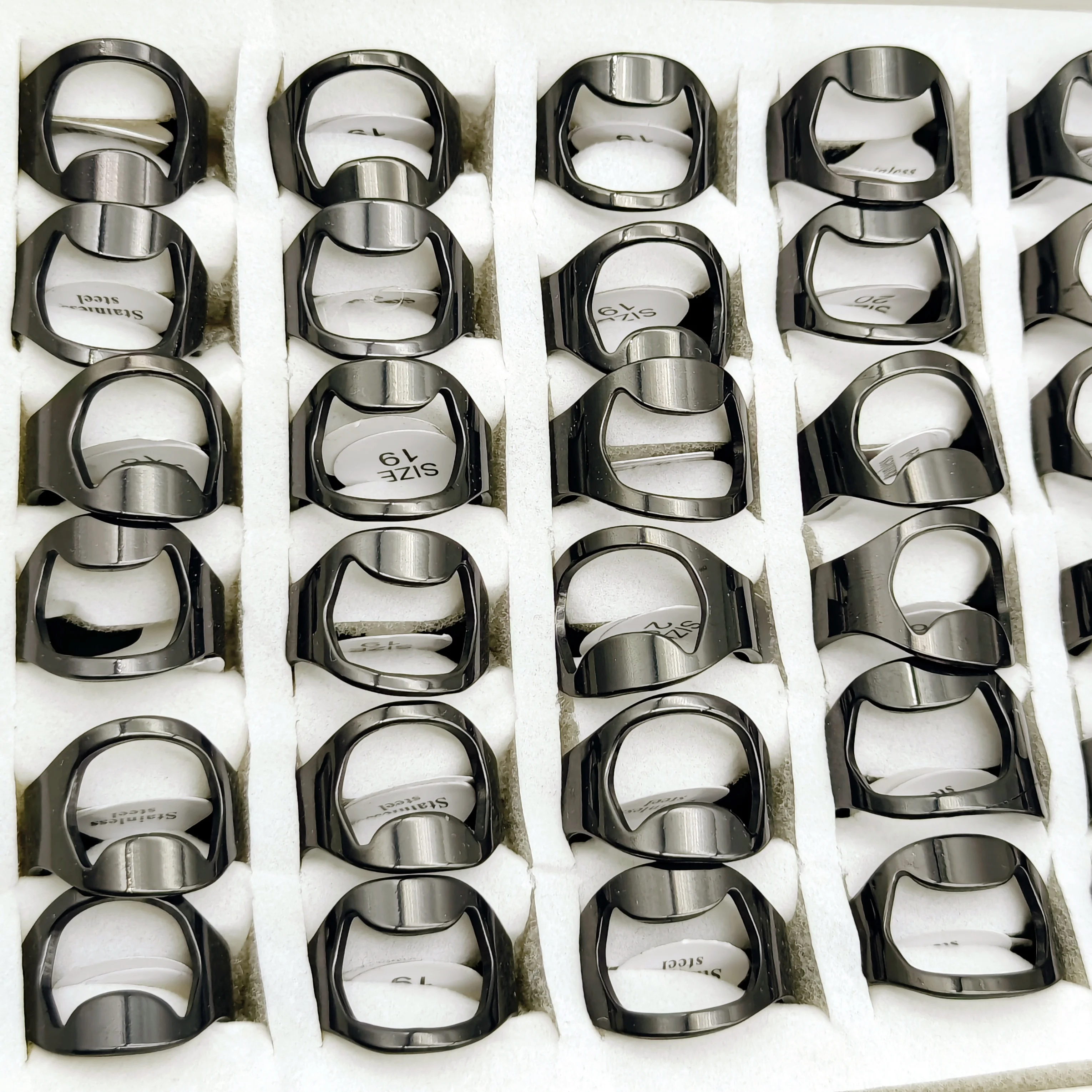 20Pcs Flaschenöffner Ring Kreativität Korkenzieher Edelstahl Finger Ring Bier Dosenöffner Gadgets Cool Bar Zubehör Geschenke