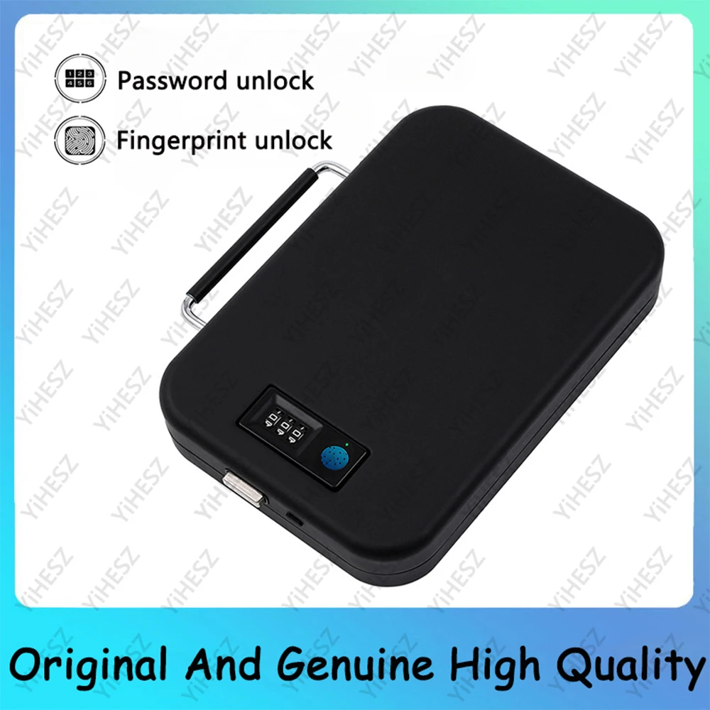 Fingerabdruck-Waffentresore, tragbarer Pistolen-Safe, Aufbewahrung für Waffen, Zuhause, Auto, Bargeld, Smart Mini, Sicherheit, Sicherheit, Passwort, Waffentresor