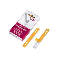 Veloflex Velofix Lochverstärker selbstklebend, transparent, Hartfolie, 15 x 105 mm, Packung à 1000 Stück Image