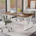 Ophelia & Co. 5.2FT Conference Table, Rectangle Meeting Seminar Table, Large Business Tables For 4-6 People Wood in Brown/Gray | Wayfair