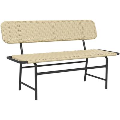 Polyrattan Sitzbank 2-Sitzer Gartenbank Rattanbank ohne Armlehne, Balkonbank Gartenmöbel bis 250 kg Image