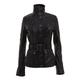 Infinity Leather Womens Military-inspired Biker Jacket-middleton - Black Lamb Leather - Size 10 UK | Infinity Leather Sale | Discount Designer Brands
