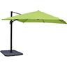 Ombrellone parasole decentrato HHG-979 3x3m verde con base - green