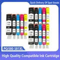 Cartouches d'encre compatibles PGI580 CLI581 pgi 580 581 pour imprimante Canon Pixma TS705 TR7550 TR8550 TS6150 TS6250 TS8150 TS8250