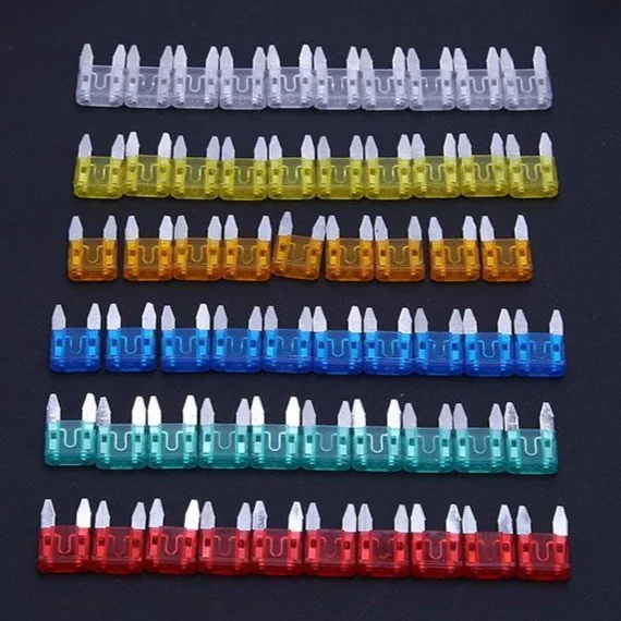 60-300 pièces Mini fusibles de voiture pour voitures lame automobile fusible 5A 10A 15A 20A 25A 30A Auto Micro fusible remplacement voiture camion accessoires