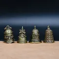 Mini cloche en laiton et cuivre antique sculpture de cloche priez Guanyin cloche d'invitation
