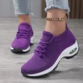Chaussures de course légères à coussin d'air pour femmes baskets chaussettes décontractées